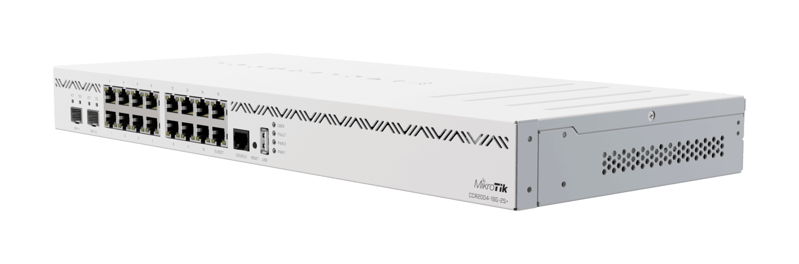 MikroTik CCR2004-16G-2S+ front view