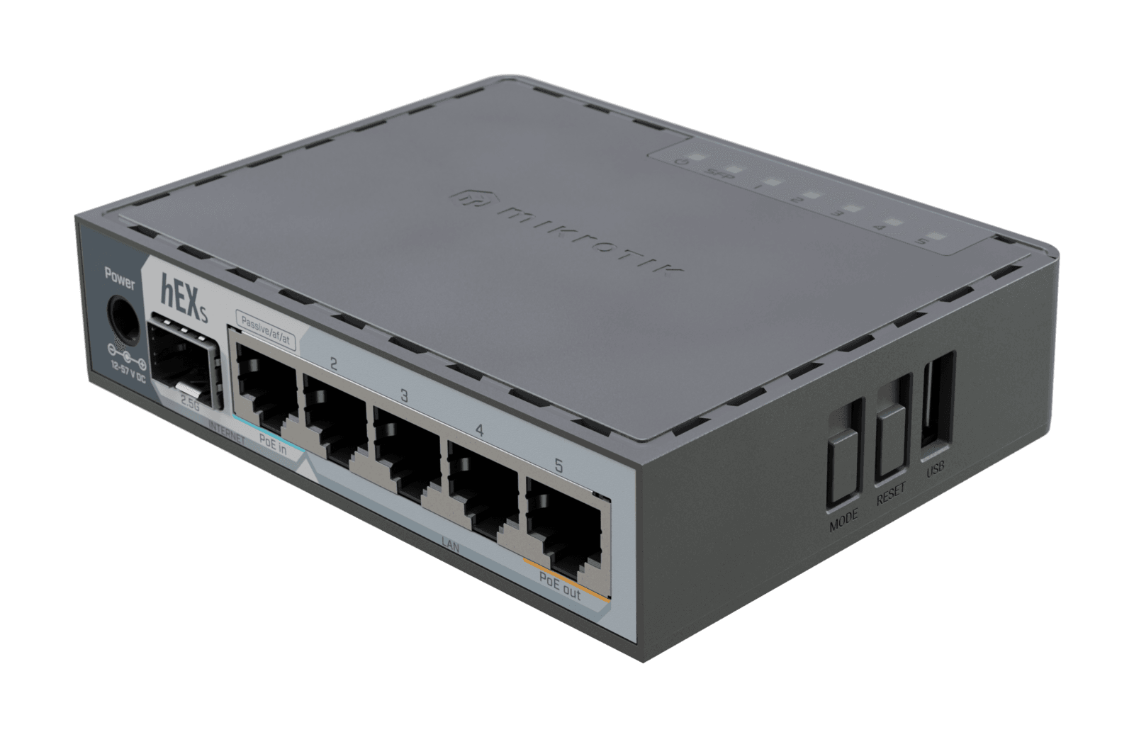 MikroTik hEX S (2025) front view